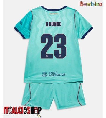 Barcelona Jules Kounde #23 Terza Maglia Bambino 2026-27 Manica Corta (+ Pantaloni corti)